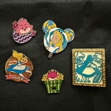 HKDL Shanghai Disneyland Alice in wonderland pin lot Cheshire hidden mickey picture