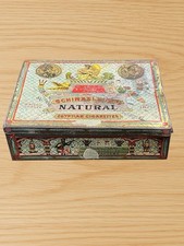 Vintage Antique Schinasi Bros Natural Egyptian Cigarettes Tin 1910s Litho Box picture