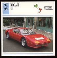 1977 - 1984 Ferrari 512 B  Classic Cars Card picture
