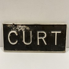 Vintage Cast Aluminum CURT License Plate Tag Personalized picture
