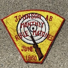 RARE Patch Johnson Air Base Japan June 1960 Monthly Rifle Matches Air Force picture