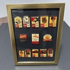 1992 Barcelona USA Olympic Pin Set 13 Pc. Coca Cola with frame picture