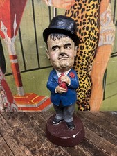 VINTAGE C. 1970 ESCO OLIVER HARDY CHALKWARE STATUE FIGURE SILENT FILM COMEDIAN picture