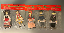 Vintage Silvestri Christmas Ornaments Lot of 5 International European NOS picture