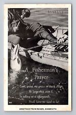 Remer MN-Minnesota, Fishermans Prayer, General Greeting, c1948 Vintage Postcard picture