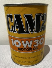 Vintage Cam 2 10 W 30 motor oil full cardboard can new NOS picture