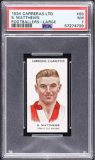 STANLEY MATTHEWS 1934 Carreras LTD. Footballers ROOKIE #69 PSA 7 picture