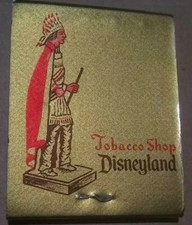 Vtg Disneyland Indian Native American Theme Main St Tobacco Shop Full Matchbook  picture