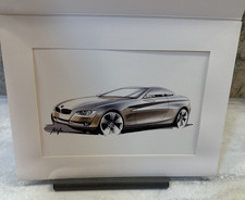 Official BMW Studio Design Concept Sketch Signed 5 Series GT Stamp picture