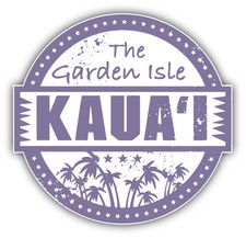 Kauai Hawaii Island Grunge Travel Stamp Car Bumper Sticker Decal 5