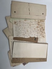 Large Vintage Letter & Document Lot Stamps Genealogy Ephemera # 1085 picture