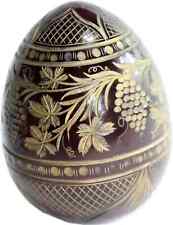 Crystal Easter egg cut in dark red and gold Fabergé Imperial picture