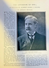 1906 Albert Baird Cummins Governor of Iowa illustrated picture