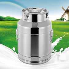 28L /35L Stainless Steel Milk Can Milk Oil Container Canister Wine Pail Canister picture