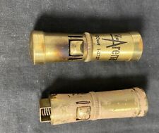 PAIR Vtg ATC Super De Luxe Automatic Squeeze Lighter Rare “New Arena” Ad Read picture