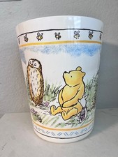 Vintage Disney Winnie the Pooh & Friends Plastic Basket Wastebasket picture