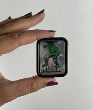 Vintage Marvel Ccomics 1970s Incredible Hulk Rectangle Flicker Style Pin Badge picture