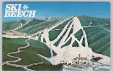 Ski Beech Mountain Resort North Carolina Panoramic Ski Slopes 1981 Postcard picture