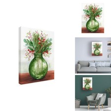 Trademark Fine Art Joy to the World Christmas Green Canvas Art 24x18 picture