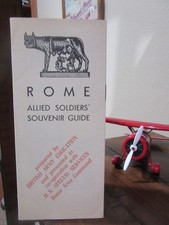 WWII Rome Allied Soldiers Souvenir Guide w/ foldout Map & Tourist Info EX COND picture
