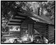 Photo:Horse Ranch Cabin Log Cabin 1900s East Front Log Shelter picture
