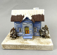 Putz House Japan Christmas Cardboard Glitter House Vintage Decor Building Japan picture