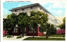 ST. PETERSBURG, FL ALLISON HOTEL 3rd Street & 2nd Avenue Florida Postcard 1920s picture