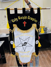 CUSTOMIZED MASONIC KNIGHTS OF JERICHO BANNER WITH CORD SIZE 30 