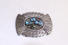 beautiful vintage Native American Navajo sterling belt buckle picture