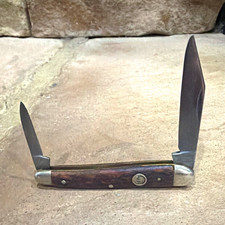 Böker Tree Brand Manual Slipjoint 2-Blade SS Pen Plain Edge Wood Pocketknife picture