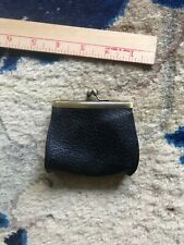 Vintage Axcess Genuine Leather Woman Kiss Lock Coin Purse Wallet Made in Italy picture