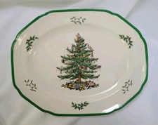 Spode Christmas Tree Large Sculpted Oval Platter 14 3/4”  picture