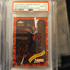 Topps 2025 Chrome Marvel Nightcrawler #178 Red/Gold Lazer 97/100 PSA 10 picture