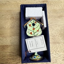 Kelvin Chen Enamel Birdhouse Trinket picture