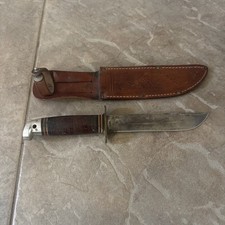 Vintage Western L46-6 Boulder Colo. Knife with Sheath picture