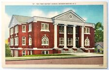 Rutherfordton NC-North Carolina, The First Baptist Church Vintage Postcard picture