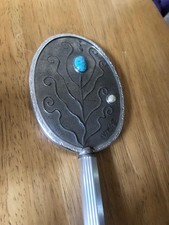 Vintage 1998 S Rawley Signed Studio Pewter Hand Mirror picture