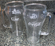 Vintage Enjoy Coke Coca-Cola Libby Canada Glass Stein Mug 6” Set Of 2 picture