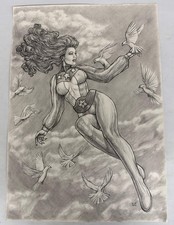 Liberty Girl #6 Original Comic Cover Art Ulderico Fioretti Pencil 2016 Heroic picture