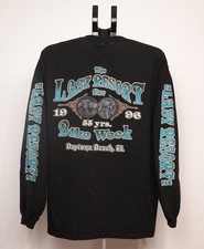 1996 Daytona Beach Harley Bike Week Last Resort Bar XL Long Sleeve T-Shirt picture