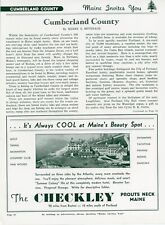 1941 Checkley Hotel Vintage Travel Ad Prouts Neck Maine Resort Vacation Holiday picture