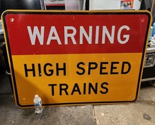 Authentic  Large RR Railroad sign 4'L X 3'H 
