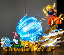 Anime Dragon Ball Z Son Goku Vs Majin Buu Figure Gk Statue Action Toy New 22Cm picture