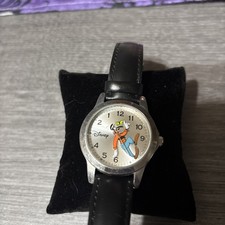 Vintage 80s Disney Lorus Backward Goofy Watch V516-6A00 Silver Tone - Untested picture
