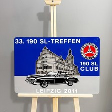 Mercedes-Benz 190 SL Treffen Leipzig 2011–Vintage Automotive Metal Sign 40x60cm picture