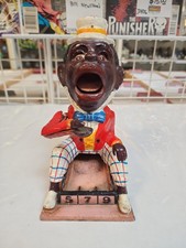 RARE J.E. Stevens Cast Iron Mechanical Counter Game Black Sambo Pat. 593 1887 picture