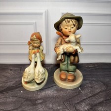 Vintage Goebel Hummel Figurines Lot Goose Girl 47 Lost Sheep 68 Germany Set picture