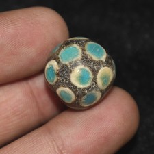 Large Ancient Roman Glass Bead with Eyes in good Condition picture