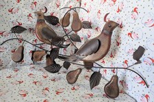 Masketeers Wall Art Partridge Pear Tree & Birds 1961 Decor Metal Wood Vintage picture