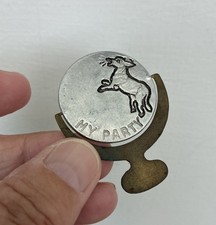 Antique 1930s Metal Political Spinner Donkey to Elephant Collectible Rare picture